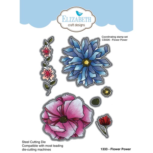 Elizabeth Craft Designs Die Flower Power by Krista Schneider