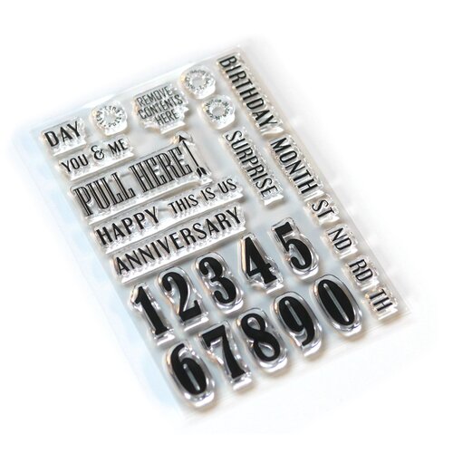Elizabeth Craft Pieces of Life #01 Numbers & More Stamp