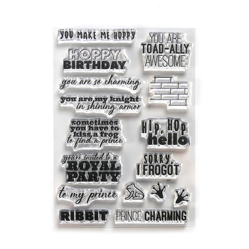 Elizabeth Craft Designs Storybook Collection Stamp Prince & Frog Sentiments