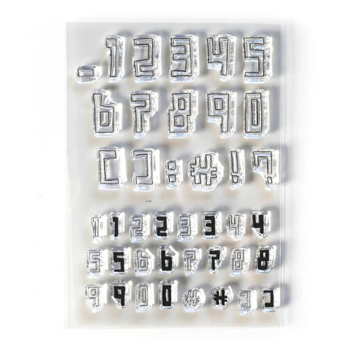 Elizabeth Craft Boxy Numbers Stamp Set