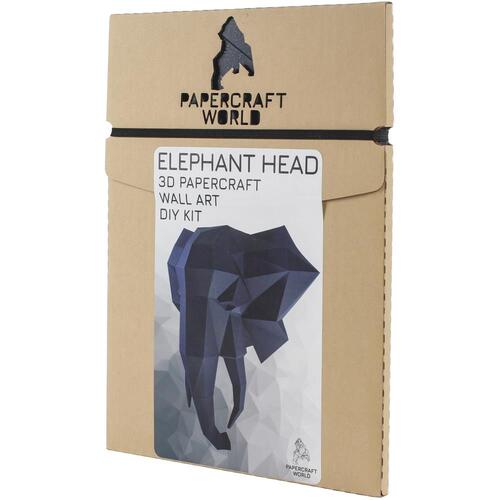 Papercraft World Elephant 3D Papercraft Wall Art