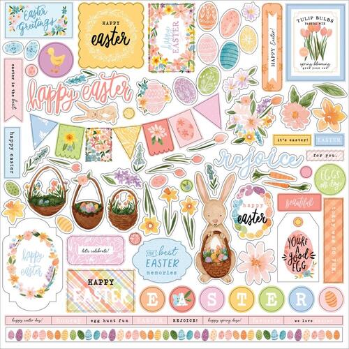 Echo Park My Favorite Easter Elements Cardstock Stickers