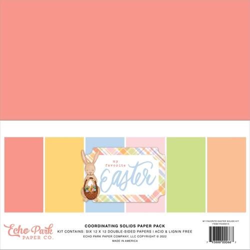 Echo Park My Favorite Easter 12" Solids Paper Pack