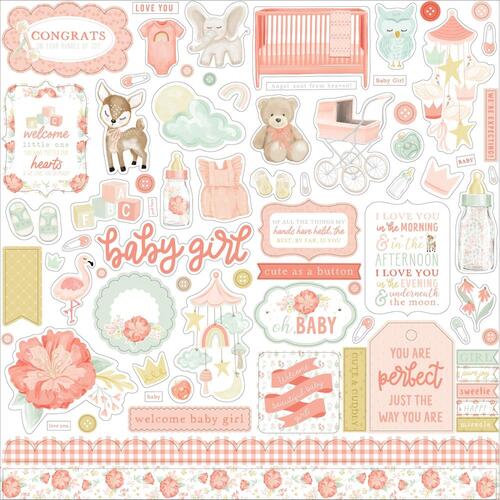 Echo Park It's a Girl Elements Cardstock Stickers