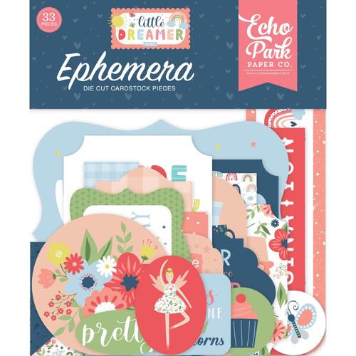 Echo Park Little Dreamer Girl Icons Ephemera Cardstock Die-Cuts 