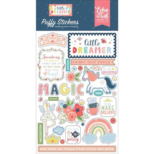 Echo Park Little Dreamer Girl Puffy Stickers