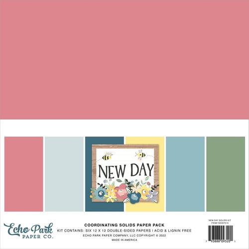 Echo Park New Day 12" Solid Cardstock Pack