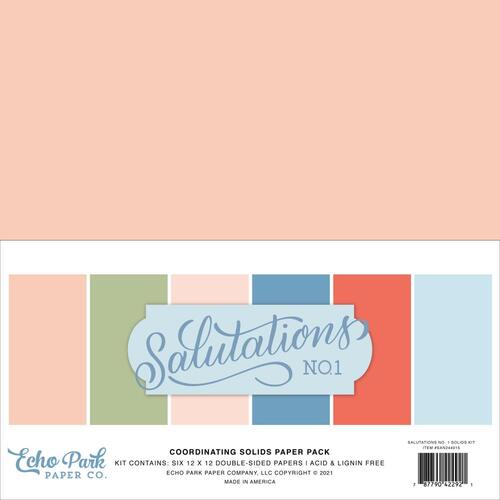 Echo Park Salutations No.1 12" Solids Cardstock Collection Pack