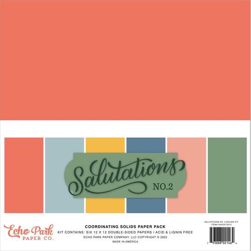 Echo Park Salutations No.2 12" Solid Cardstock Pack