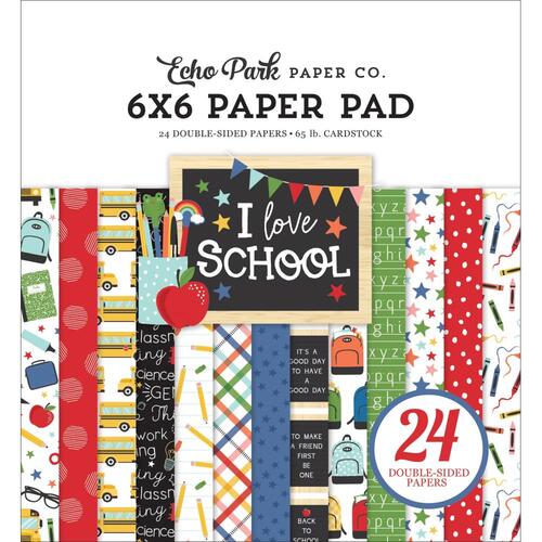 Echo Park I Love School 6" Paper Pad