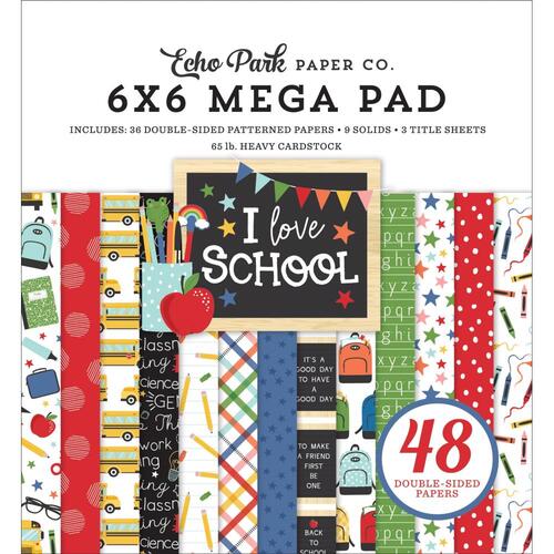 Echo Park I Love School 6" Mega Paper Pad