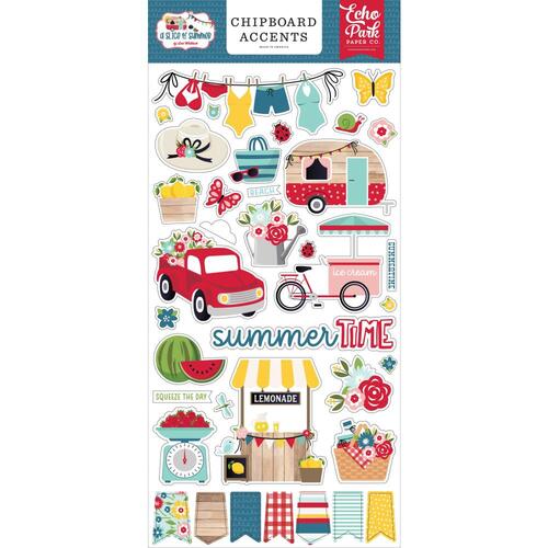 Echo Park A Slice of Summer Chipboard Accents Stickers