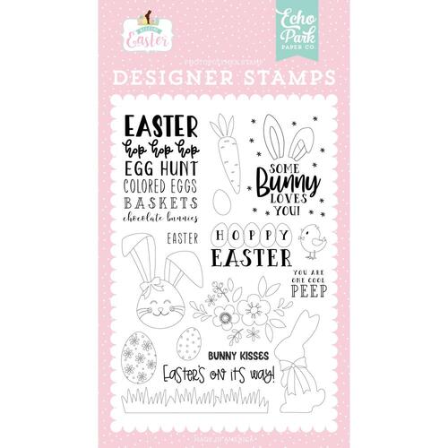 Echo Park Welcome Easter Bunny Kisses Stamp