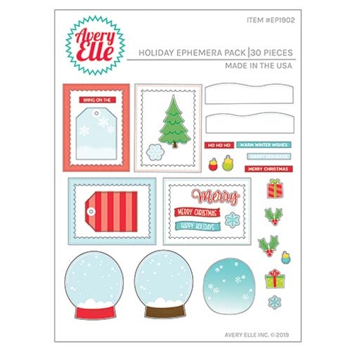 Avery Elle Holiday Ephemera Pack