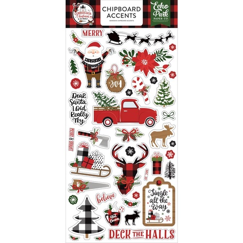Echo Park A Lumberjack Christmas Chipboard Accents