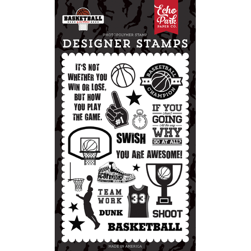 Echo Park Basketball Swish Stamp Set