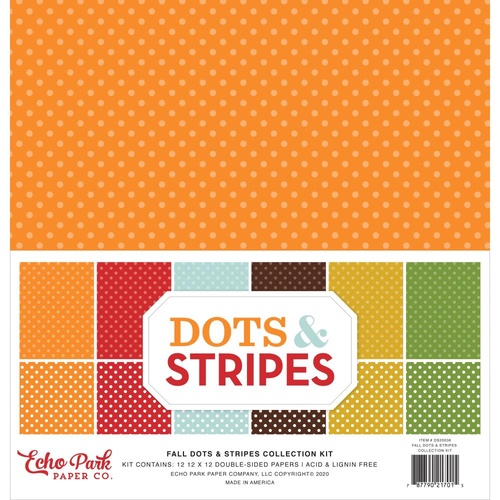 Echo Park 12" Dots & Stripes Fall Collection Pack