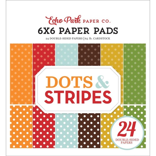 Echo Park 6" Dots & Stripes Fall Paper Pad