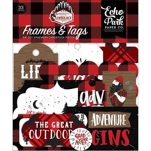 Echo Park Let's Lumberjack Diecut Ephemera Frames & Tags
