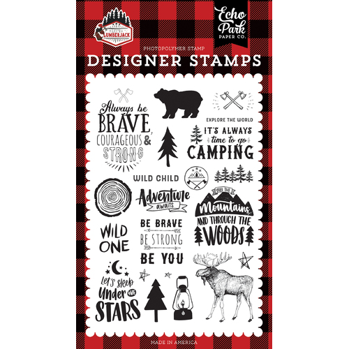 Echo Park Let's Lumberjack Stamp Under the Stars