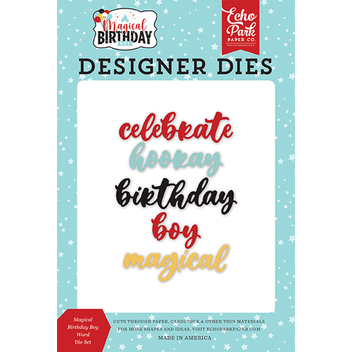 Echo Park Magical Birthday Boy Word Die Set