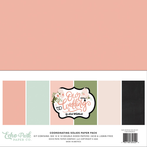 Echo Park Our Wedding 12" Cardstock Solids Kit