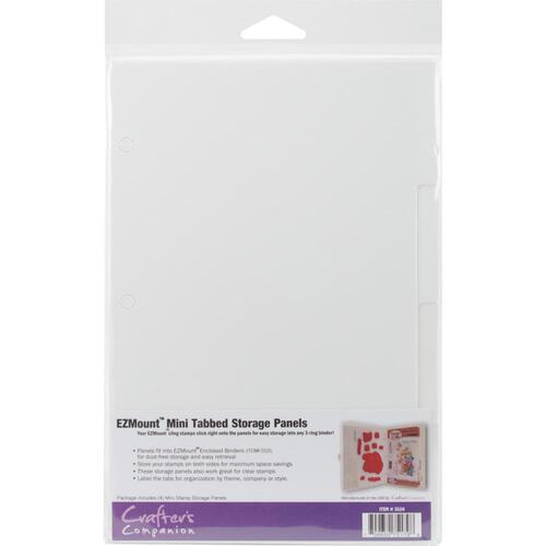 EZ Mount Tabbed Mini Stamp Storage Panels 4pk