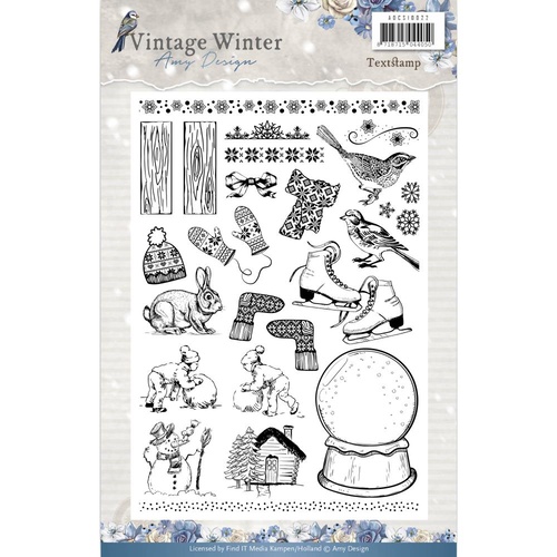 Find It Trading Vintage Winter Clear Stamps Icons 