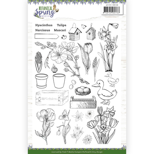 Find It Trading Botanical Spring Clear Stamp