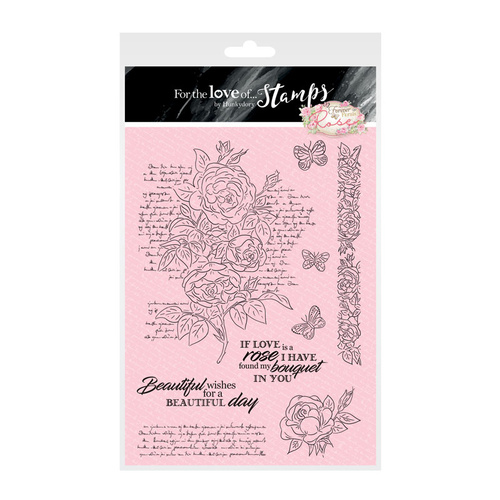 Hunkydory For the Love of Stamps Forever Florals Rose A5 Set