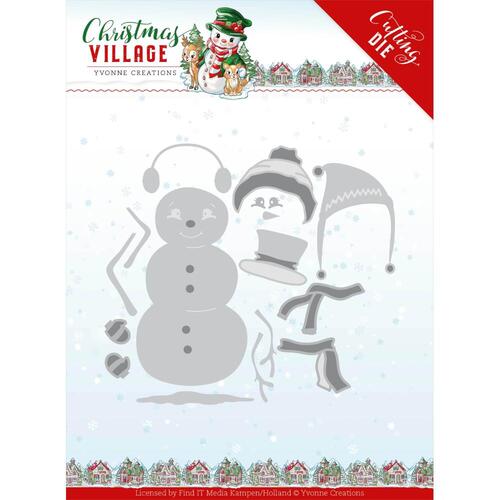 Yvonne Creations Christmas Village Die Build Up Snowman