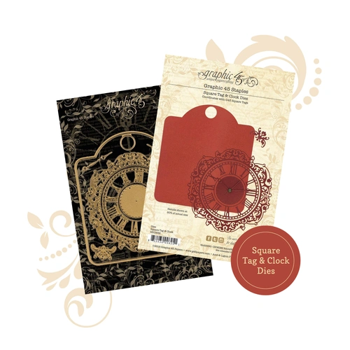 Graphic 45 Square Tag & Clock Die Set