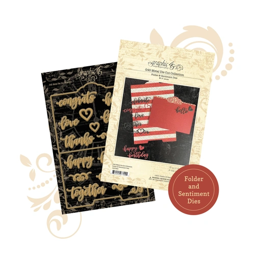 Graphic 45 Folder & Sentiment Die Set