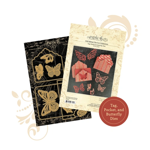 Graphic 45 Tag, Pocket & Butterfly Die Set