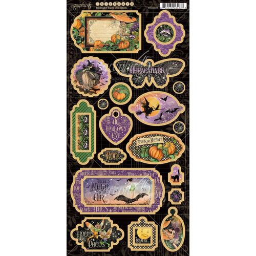 Graphic 45 Midnight Tales Chipboard Die Cuts