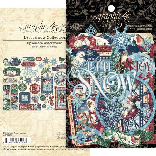 Graphic 45 Let It Snow Ephemera Cardstock Die-Cut Assortment