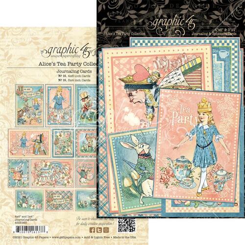 Graphic 45 Alice's Tea Party Journalling Cards