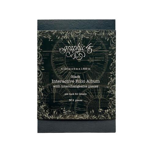 Graphic 45 Staples Black Interactive Folio