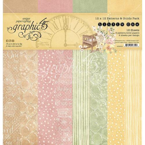 Graphic 45 Little One 12" Patterns & Solids Paper Pad