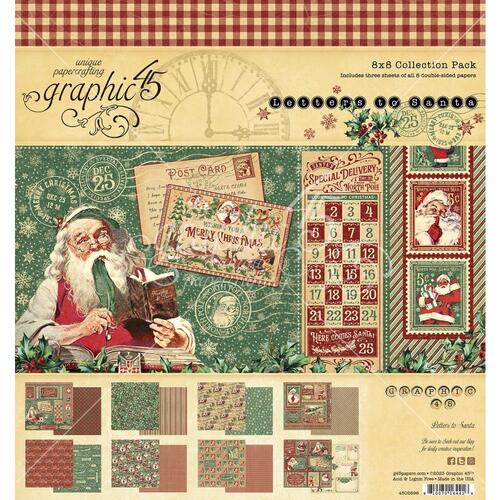 Graphic 45 Letters to Santa 8" Paper Pad