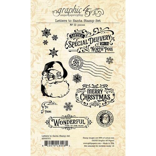 Graphic 45 Letters to Santa Stamp Set