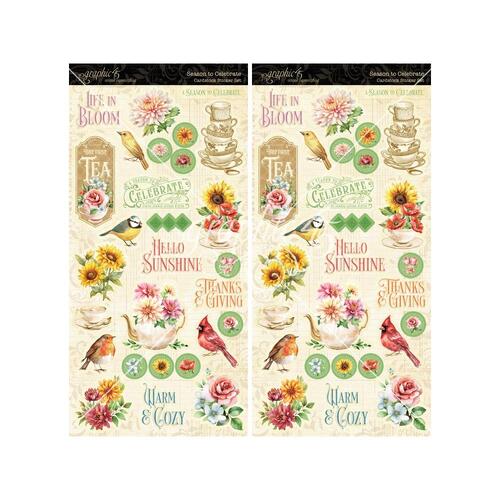 Graphic 45 Season to Celebrate - Cardstock Sticker Set