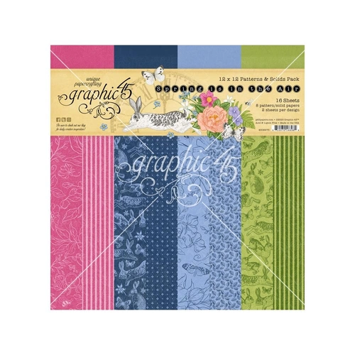 Graphic 45 Spring is in the Air - 12x12" Patterns & Solids Kit