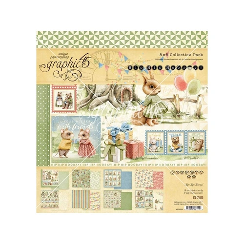 Graphic 45 Hip Hip Hooray - 8x8" Collection Pack