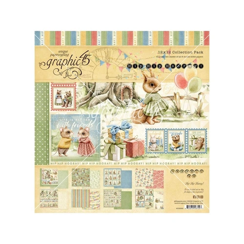 Graphic 45 Hip Hip Hooray - 12x12" Collection Pack