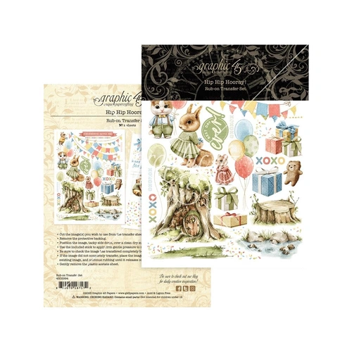 Graphic 45 Hip Hip Hooray - Rubon Transfers