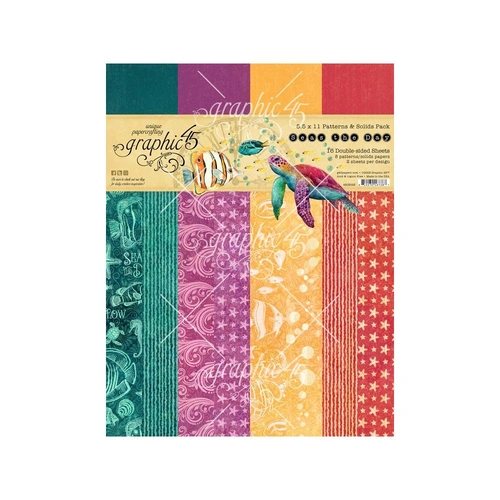Graphic 45 Seas the Day - 8.5x11" Patterns & Solids Pack