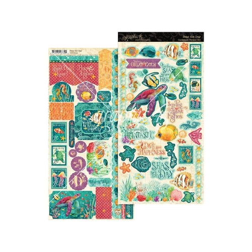 Graphic 45 Seas the Day - Cardstock Sticker Set