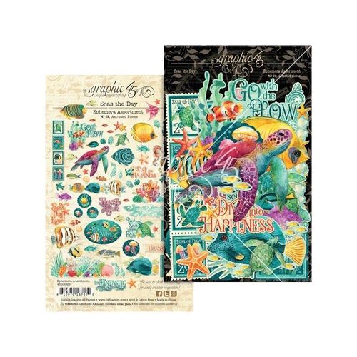Graphic 45 Seas the Day - Ephemera Assortment
