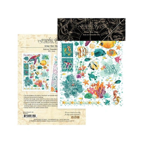 Graphic 45 Seas the Day - Rub-on Transfers Set